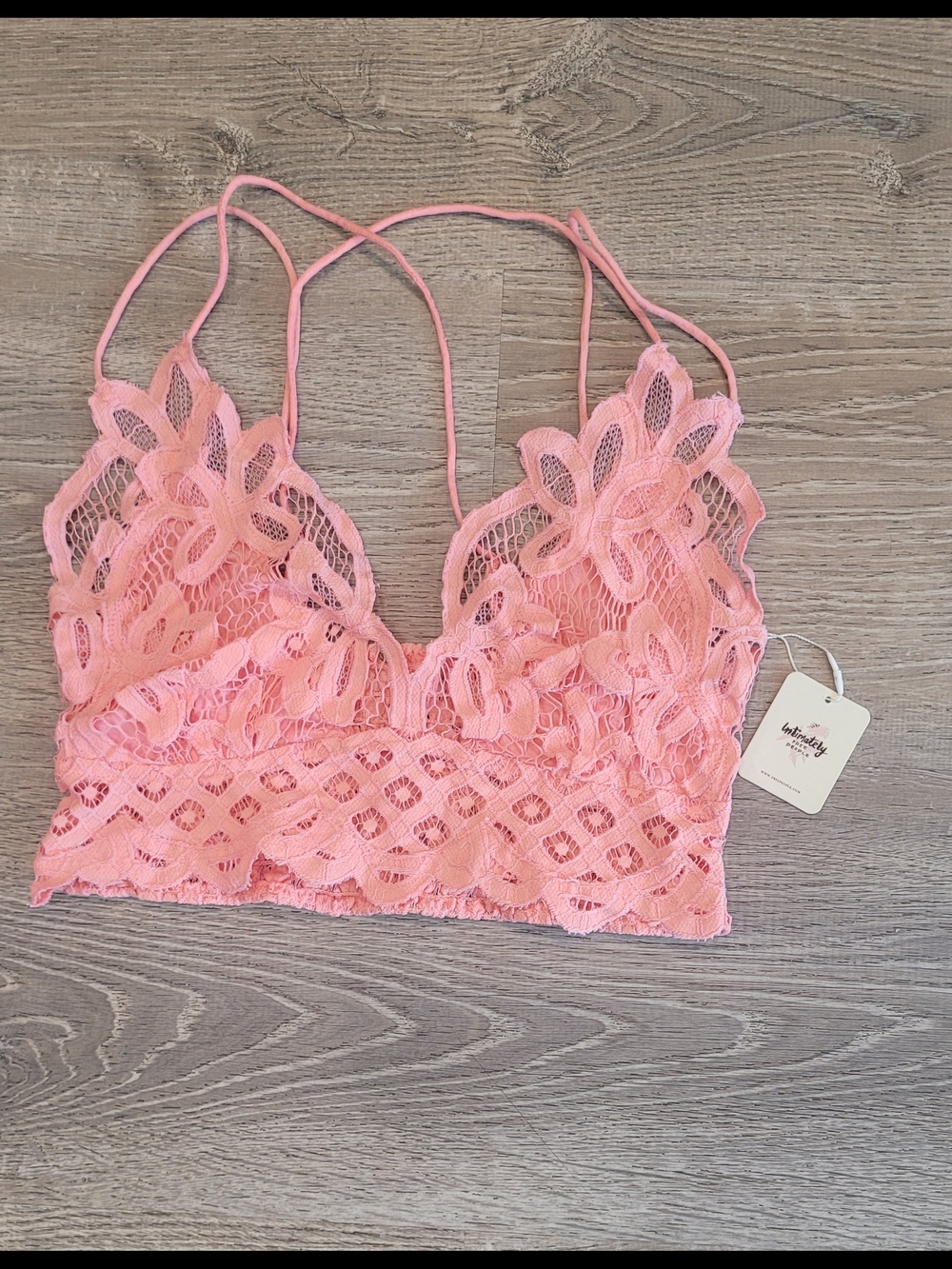 Free People Light Pink Bralette Crop Size M NWT
